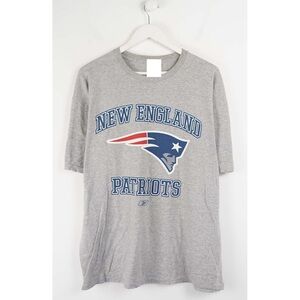 Retro NFL REEBOK NEW ENGLAND PATRIOTS T-Shirt Sport Grey